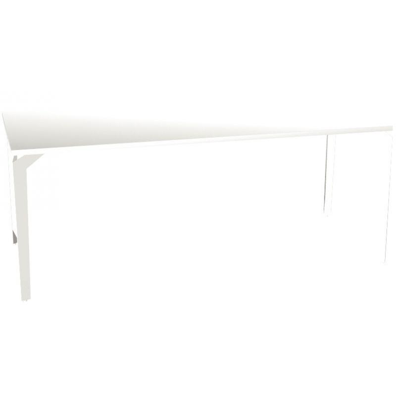 Image de  Bureau individuel élément départ L180 cm Paris plateau Blanc piètement Blanc 