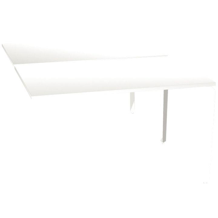 Image de  Bureau poste face à face élément suivant L120 cm Paris plateau Blanc piètement Blanc 