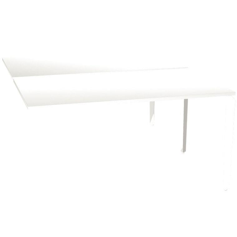 Image de  Bureau poste face à face élément suivant L140 cm Paris plateau Blanc piètement Blanc 