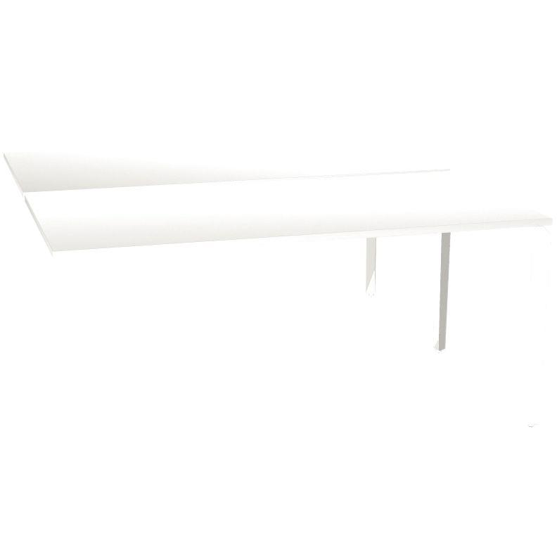 Image de  Bureau poste face à face élément suivant L160 cm Paris plateau Blanc piètement Blanc 