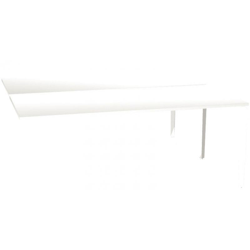 Image de  Bureau poste face à face élément suivant L180 cm Paris plateau Blanc piètement Blanc 