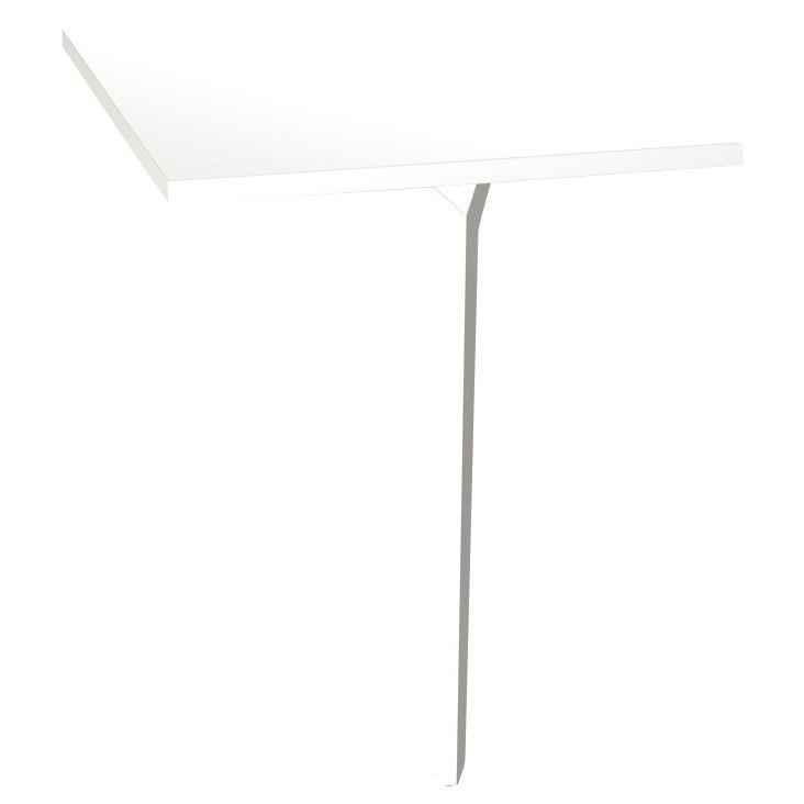 Image de  Retour bureau éco L600 cm Paris plateau Acacia piètement Blanc 