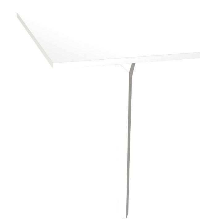 Image de  Retour bureau éco L1000 cm Paris plateau Acacia piètement Blanc 