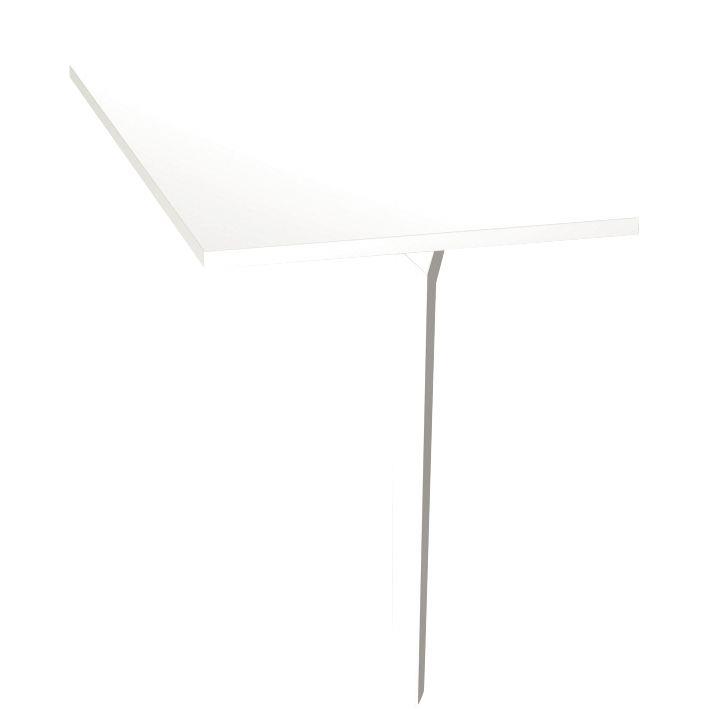 Image de  Retour bureau éco L1200 cm Paris plateau Acacia piètement Blanc 