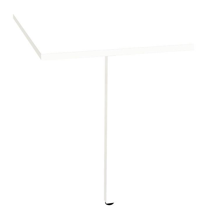 Image de  Retour sur 1 pied L80 cm Optim'' plateau Blanc piètement Blanc 