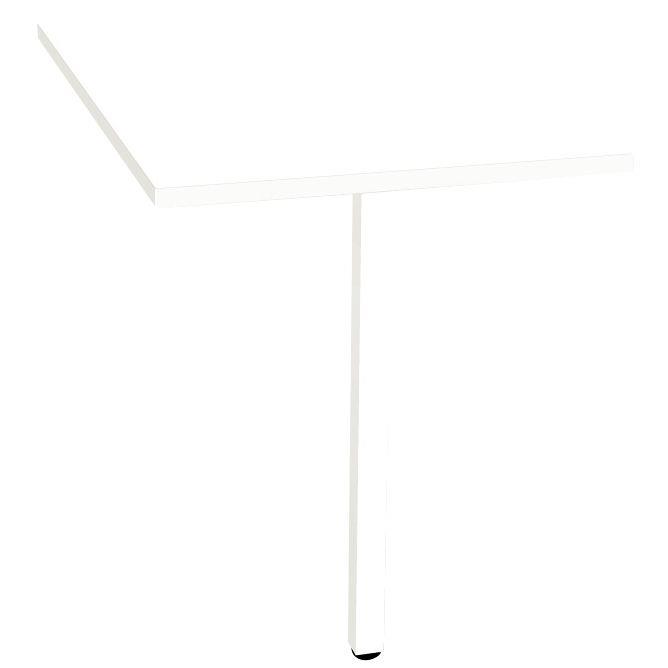 Image de  Retour sur 1 pied L100 cm Optim'' plateau Blanc piètement Blanc 