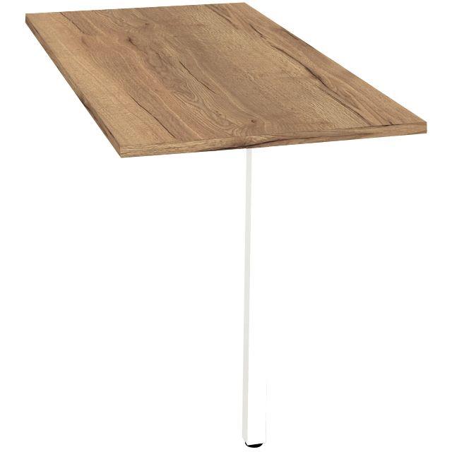 Image de  Retour sur 1 pied L120 cm Optim'' plateau Chêne Clair piètement Blanc 