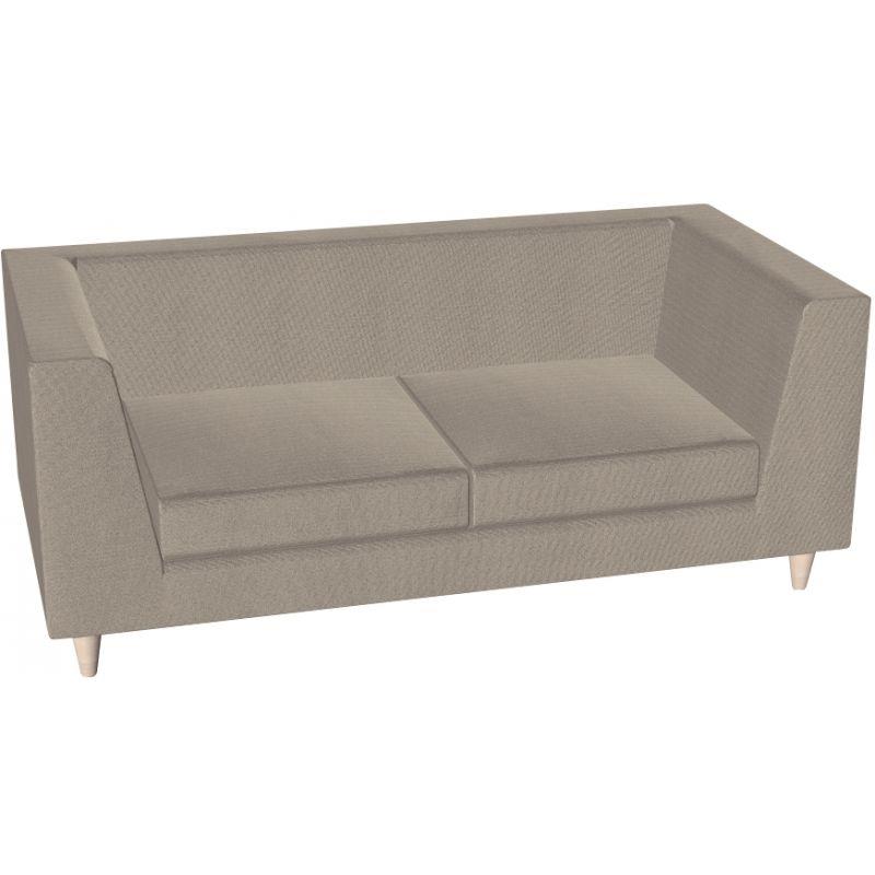 Image de  Canapé Lounge 2 places L146cm tissu uni givre 