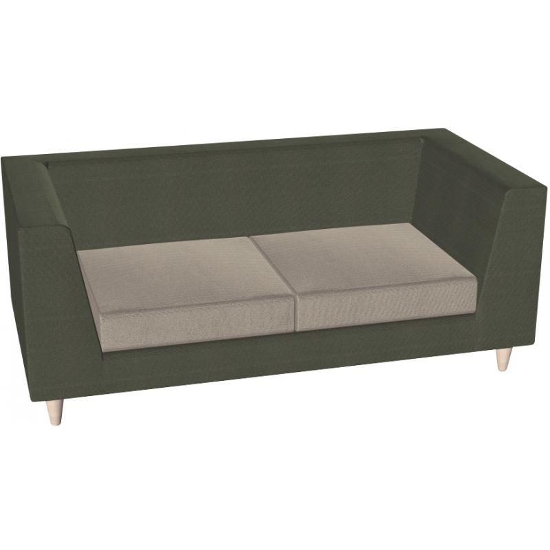 Image de  Canapé Lounge 2 places L146cm tissu bicolore structure cyprès/assise givre 