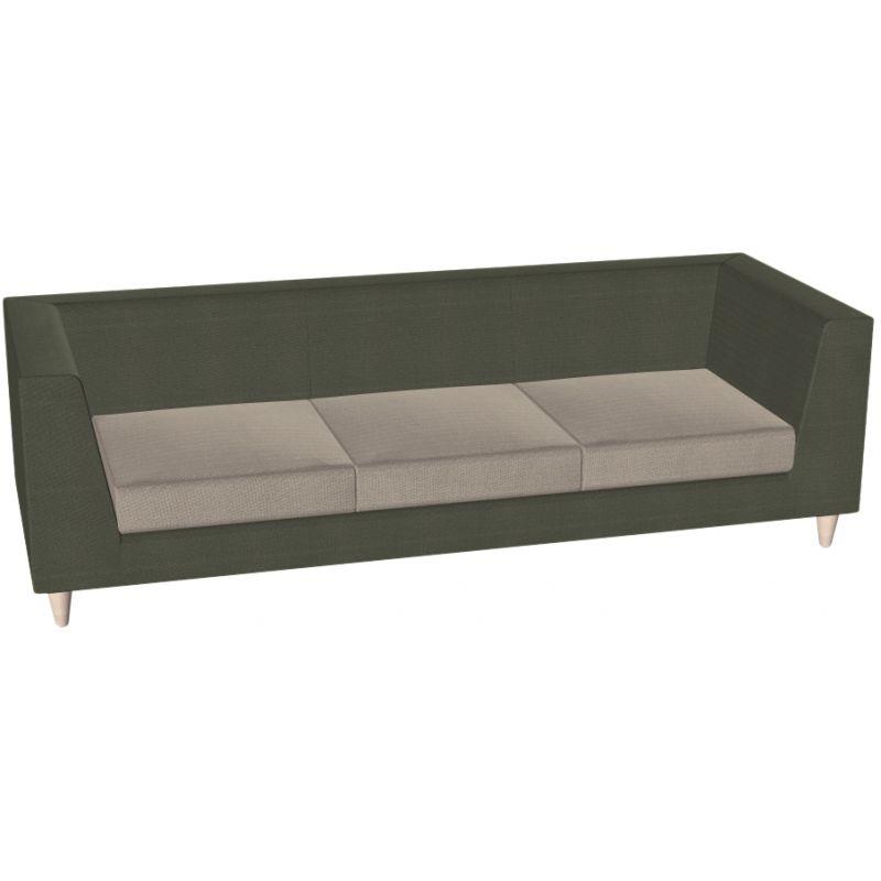 Image de  Canapé Lounge 3 places L201cm tissu bicolore structure cyprès/assise givre 