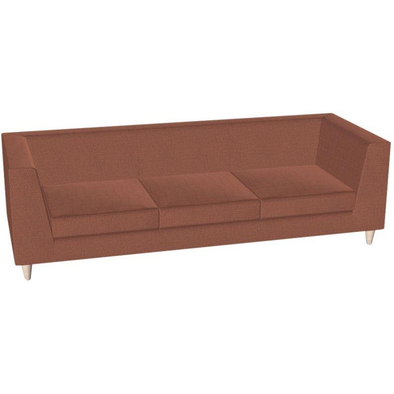 Image de  Canapé Lounge 3 places L201cm tissu uni saumon 