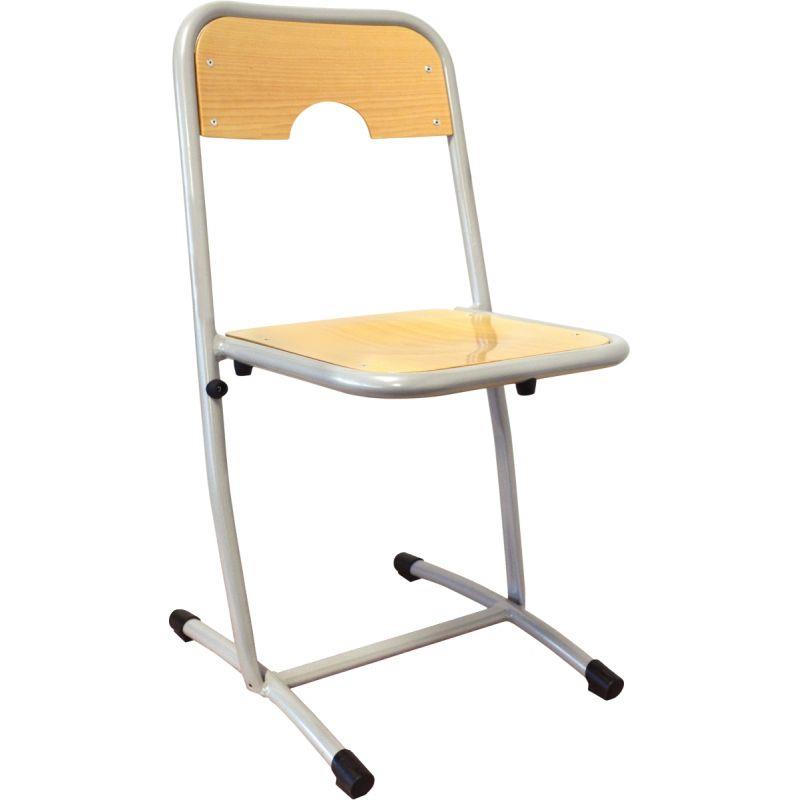 Image de  Chaise fixe appui sur table T5 gris alu 