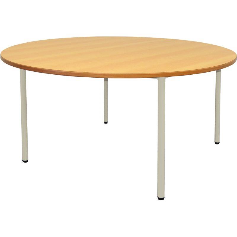 Image de  Table maternelle Ø120cm T1 gris alu 