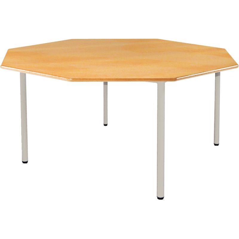 Image de  Table octogonale 4 pieds 120cm T3 gris alu 