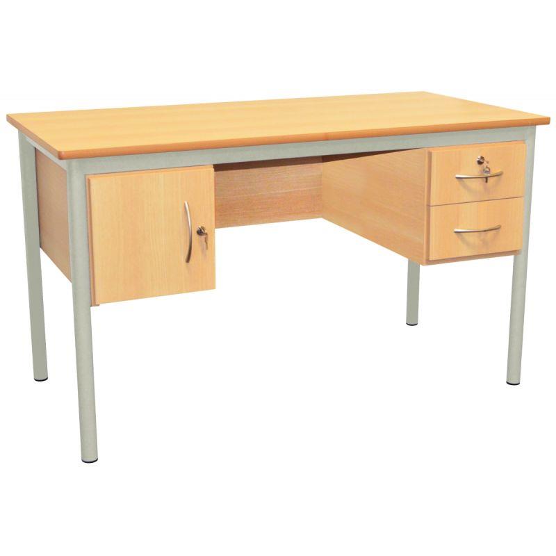 Image de  Bureau du professeur 130x65cm gris alu 