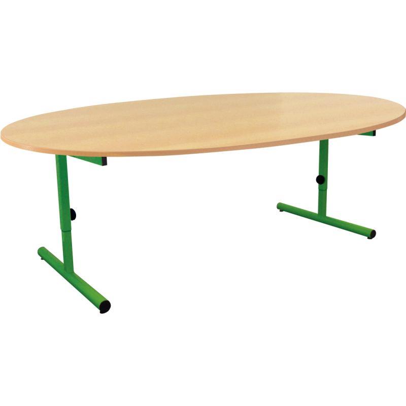 Image de  Table ovale 120x90cm T1 à T3 vert 