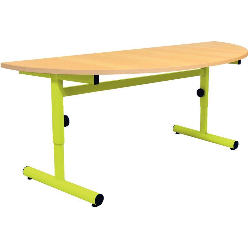 Image de  Table 1/2 lune 120x60cm T1 à T3 vert granny 