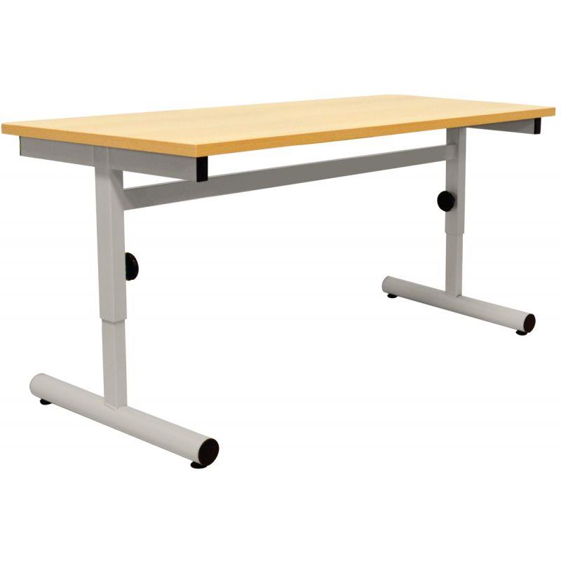 Image de  Table maternelle 120x80cm T1 à T3 gris alu 