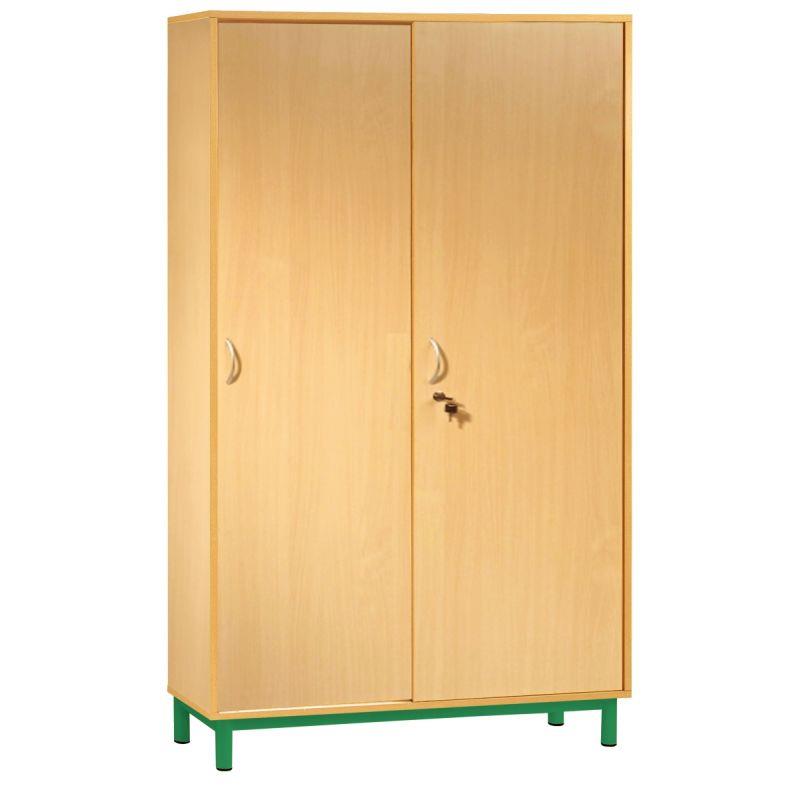 Image de  Armoire haute portes coulissantes 180x120x42cm vert 