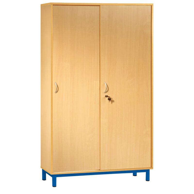 Image de  Armoire haute portes coulissantes 180x120x42cm bleu 