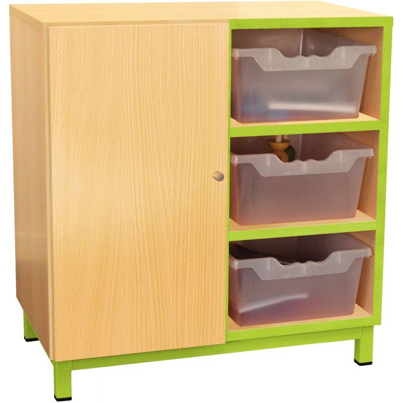 Image de  Meuble 6 cases + 1 porte vert granny 