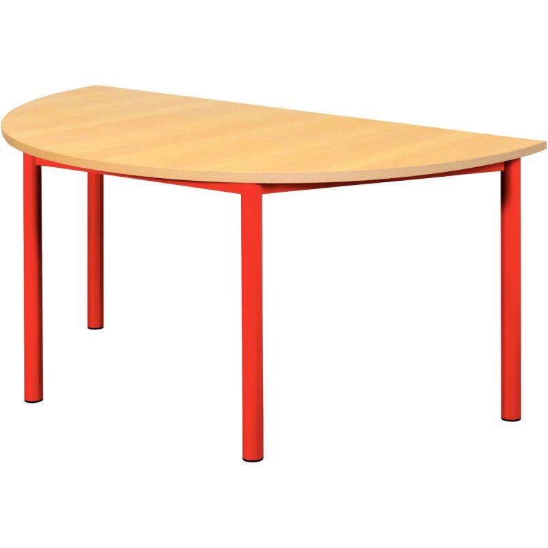 Image de  Table  1/2 lune 120x60cm T0 rouge 