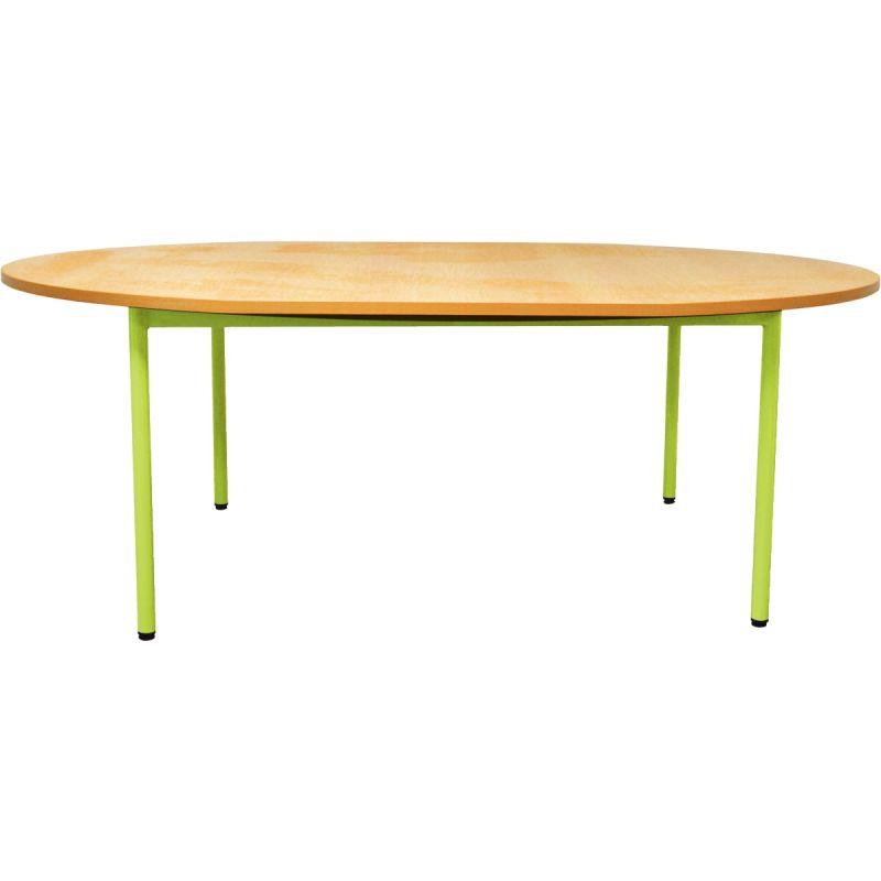 Image de  Table  ovale 120x90cm T0 vert granny 