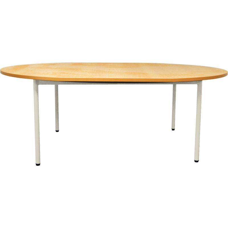Image de  Table  ovale 120x90cm T0 gris alu 