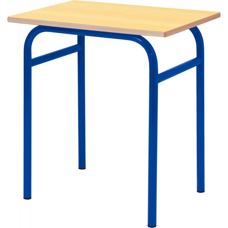 Image de  Table fixe 4 pieds 70x50cm T4 bleu 