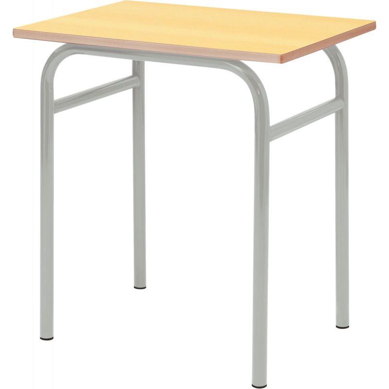 Image de  Table fixe 4 pieds 70x50cm T4 gris alu 