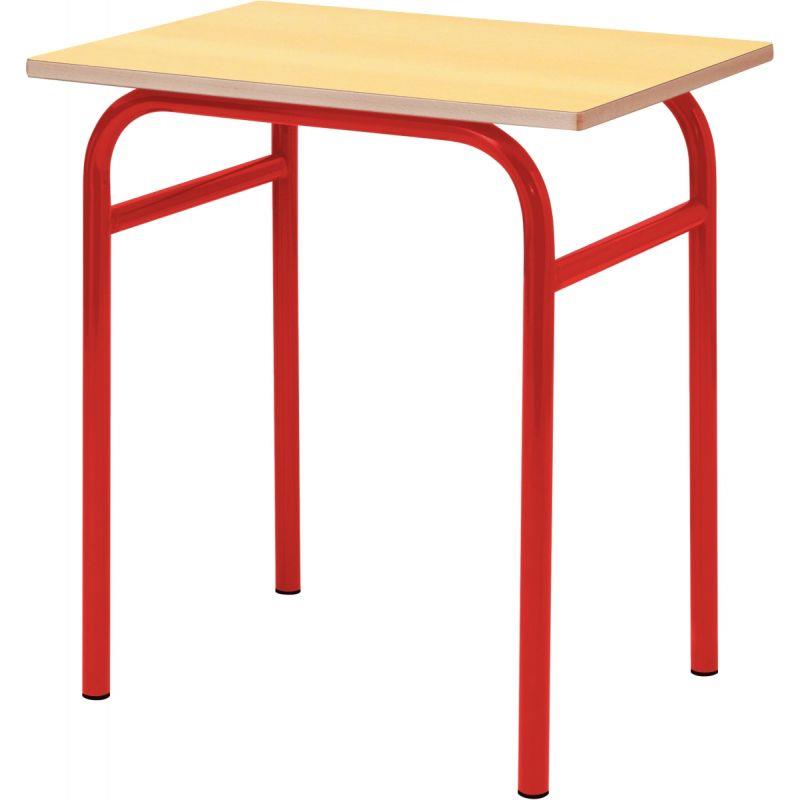 Image de  Table fixe 4 pieds 70x50cm T6 rouge 