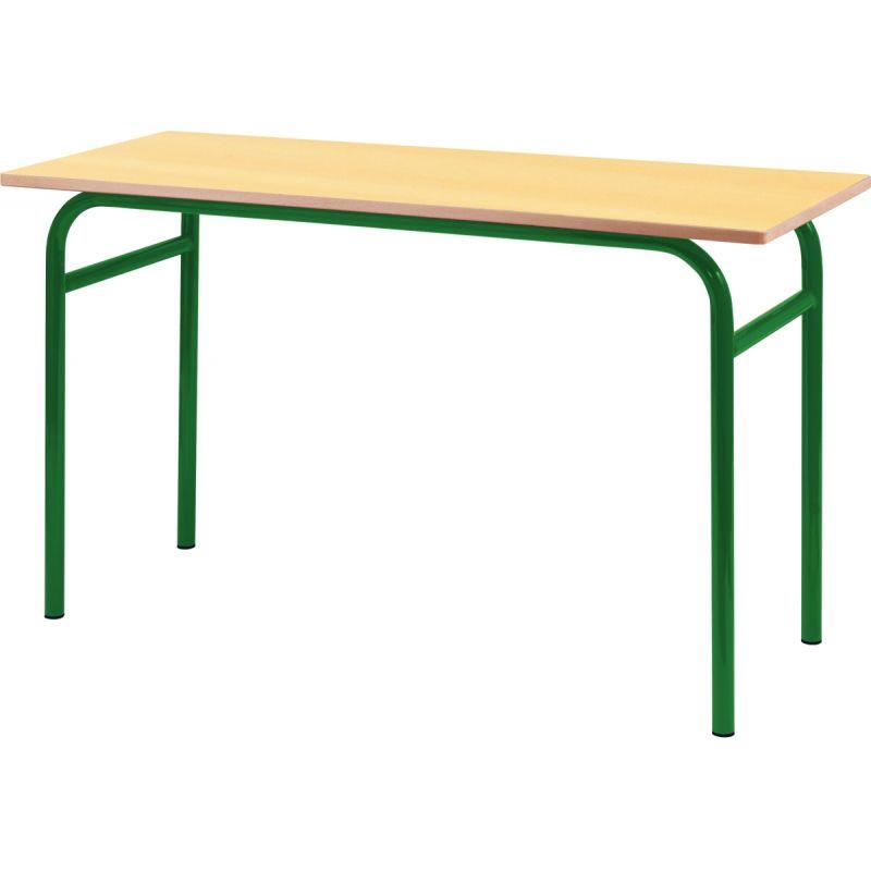 Image de  Table fixe 4 pieds 130x50cm T5 vert 