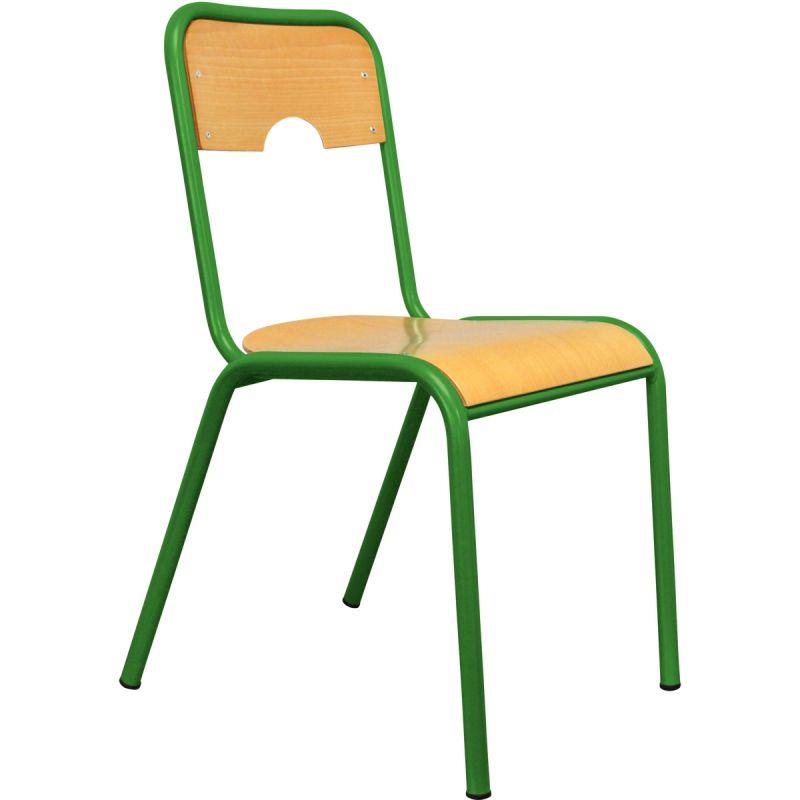 Image de  Chaise 4 pieds assise et dos encastrés T4 vert 
