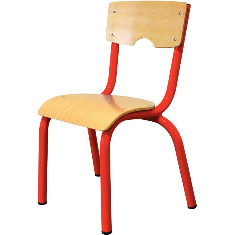 Image de  Chaise 4 pieds métal T2 rouge 