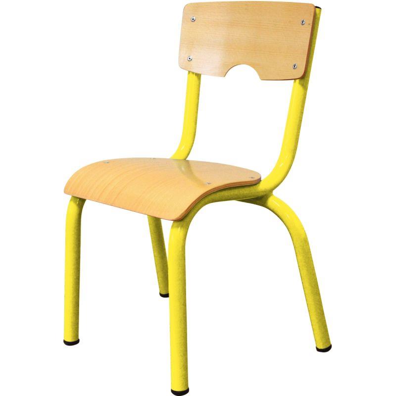 Image de  Chaise 4 pieds métal T2 jaune 