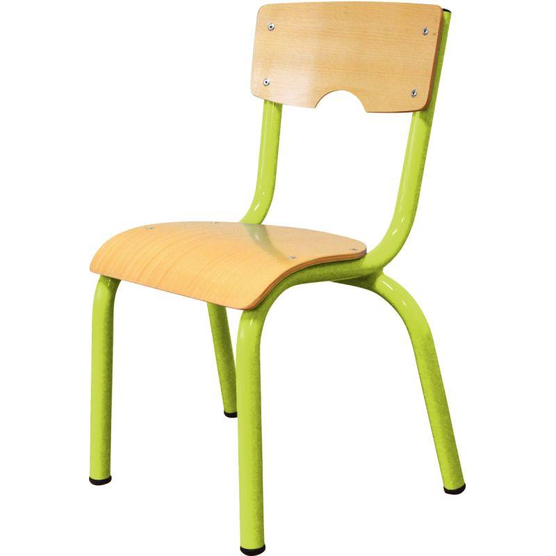 Image de  Chaise 4 pieds métal T3 vert granny 