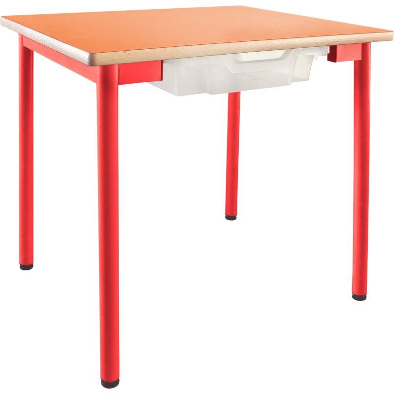 Image de  Table maternelle + bac 60x50cm T2 rouge 