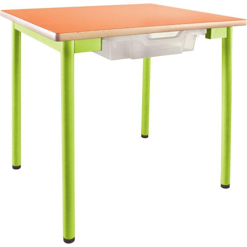 Image de  Table maternelle + bac 60x50cm T2 vert granny 
