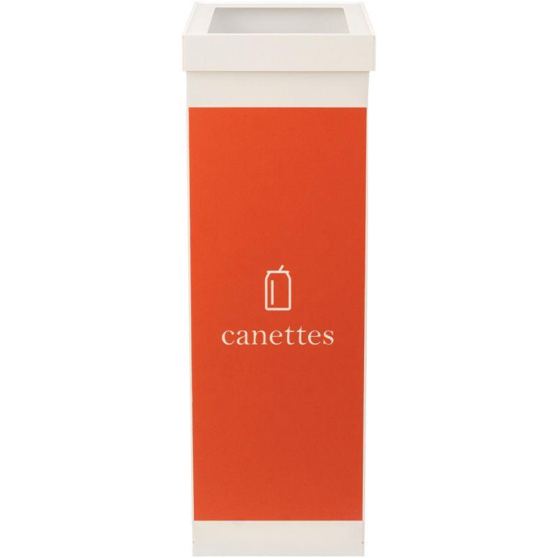 Ref. 94401, Corbeille tri sélectif métal blanc 60L, marque PAPERFLOW