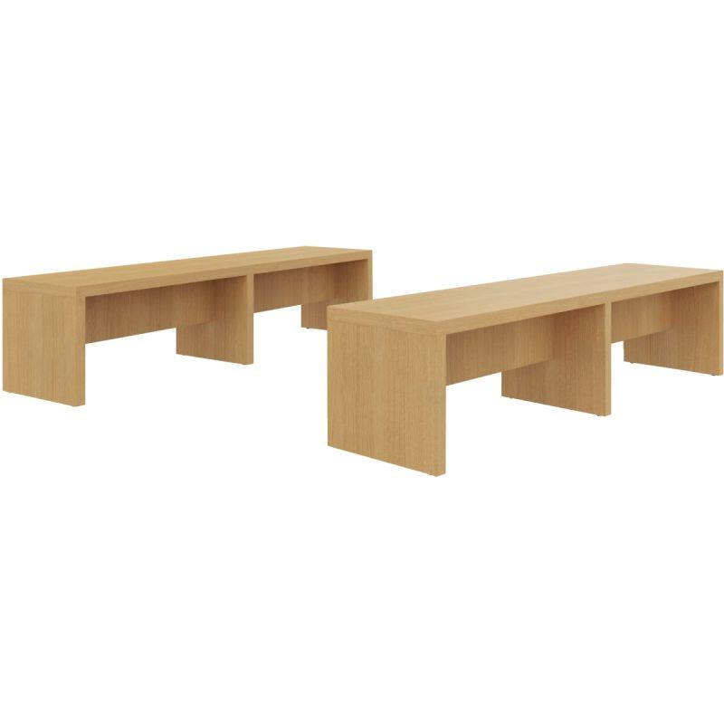Image de  Lot de 2 bancs L170 cm x P40 cm x H46 cm Eloïse Chêne Clair 
