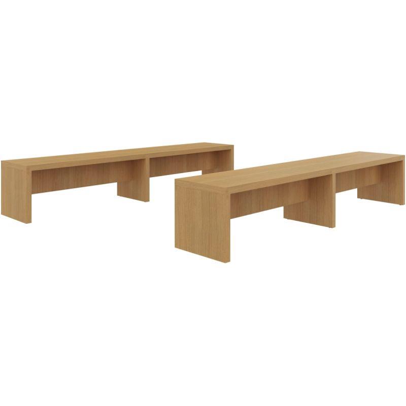 Image de  Lot de 2 bancs L210 cm x P40 cm x H46 cm Eloïse Chêne Clair 