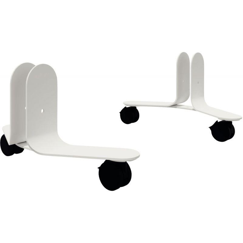 Image de  Jeu de 2 pieds sur roulettes Blanc 