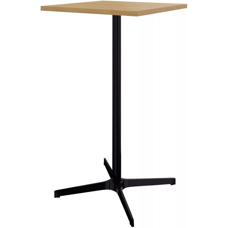 Image de  Table indoor L60 cm x l60 cm x H105 cm Lucie plateau Chêne Clair piétement Noir 
