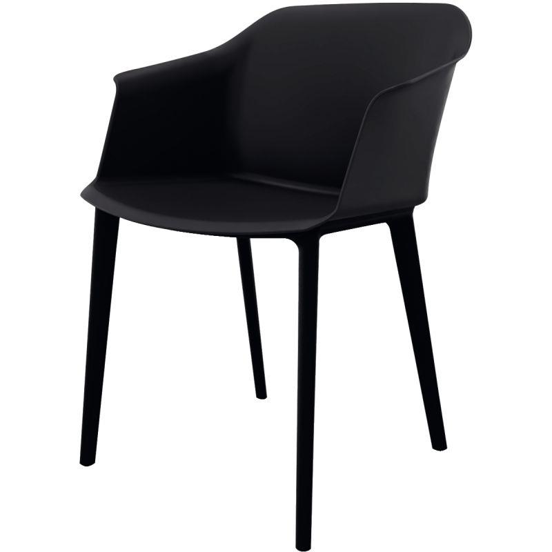 Image de  Fauteuil coque polypropylène Scott Noir 