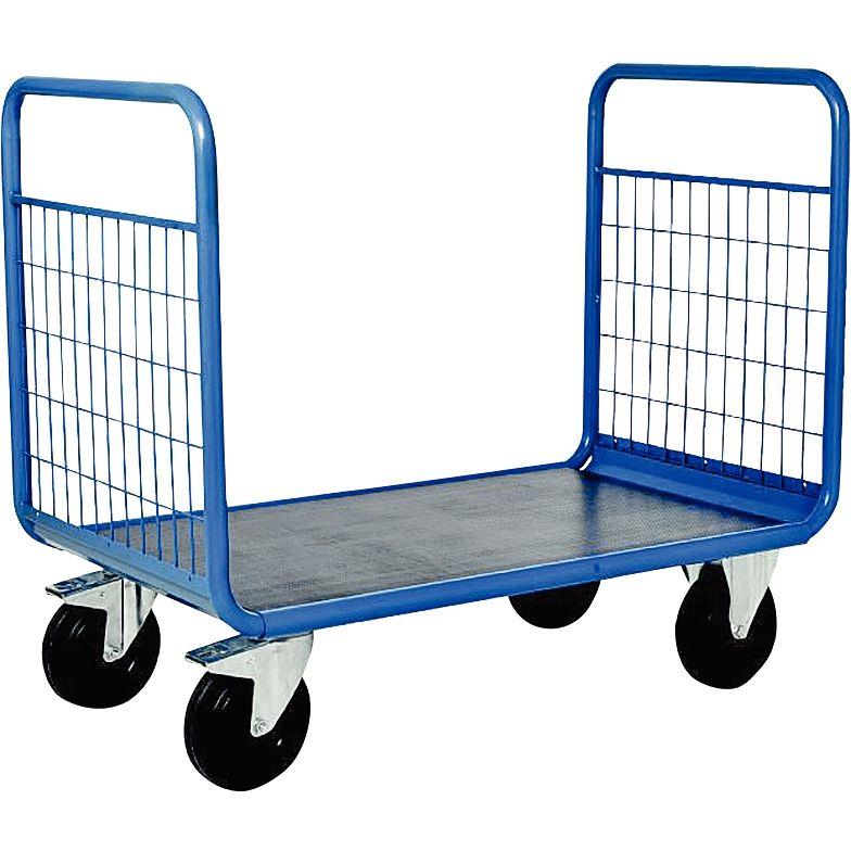 Image de  Chariot 2 dossiers grillagés 130x77,6cm 
