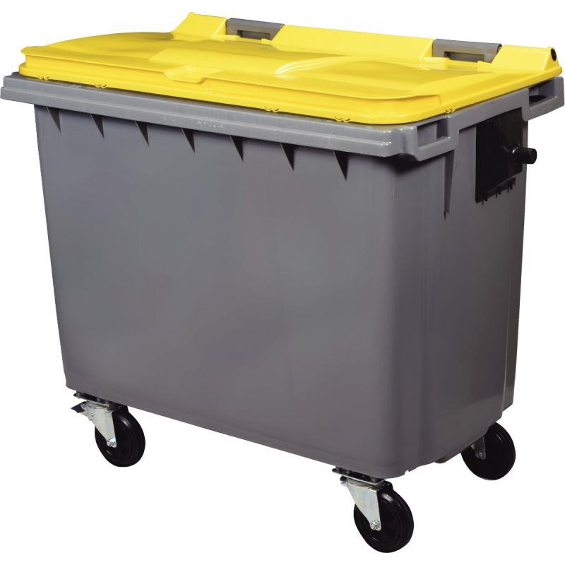 Image de  Conteneur 4 roues 660L jaune 