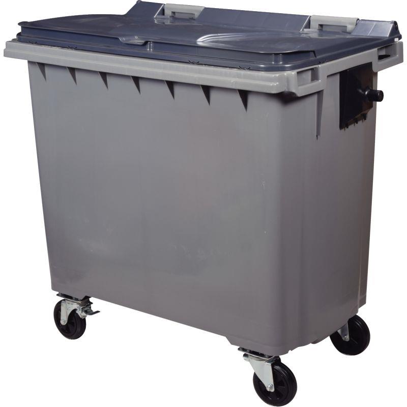 Image de  Conteneur 4 roues 770L gris 