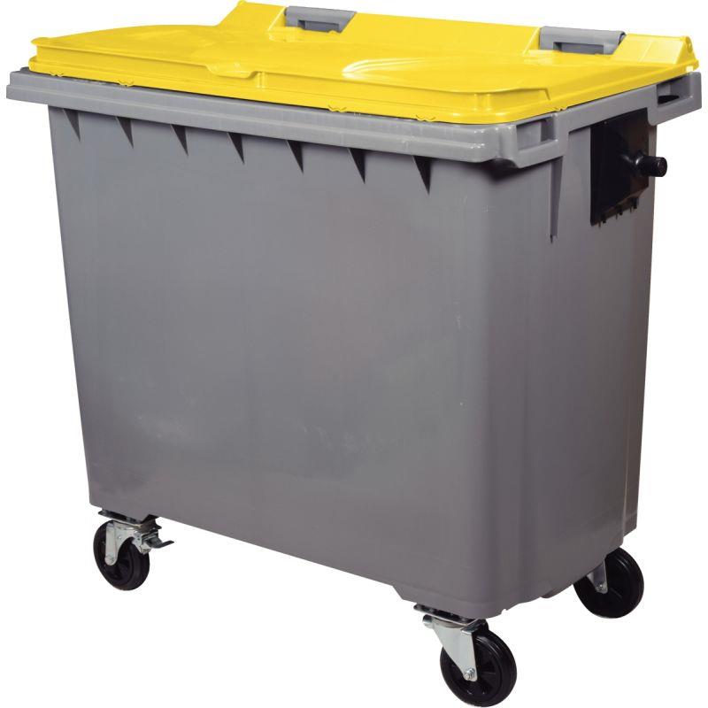 Image de  Conteneur 4 roues 770L jaune 