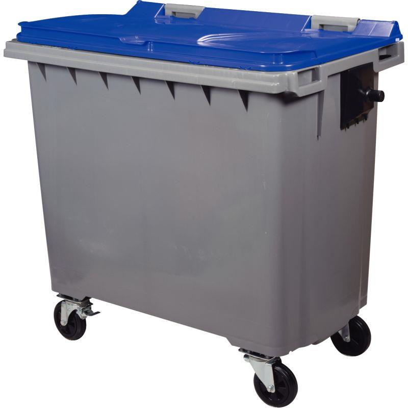 Image de  Conteneur 4 roues 770L bleu 