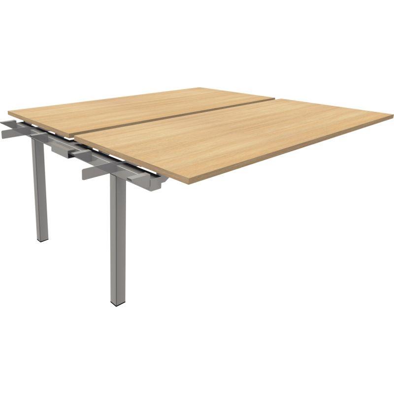 Image de  Table de bureau plateaux fixes suivant L180xP80cm plateau chêne brunswick/piètement anthracite 